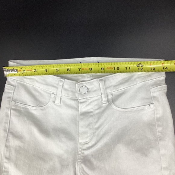 PAIGE Women’s Jimmy Jimmy Skinny Jeans Wreckage Distressed White Size 27 - Picture 7 of 9